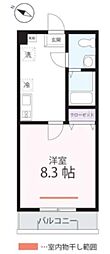 QUIET CRAB HOUSE 溝ノ口II(仮) 1Kの間取図画像