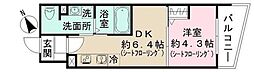 Jブラン西新井 2階1DKの間取り