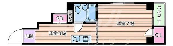 プラザ船越 ｜大阪府大阪市中央区船越町２丁目(賃貸マンション1DK・3階・20.00㎡)の写真 その2