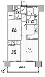 ディームス渋谷本町 2LDKの間取図画像