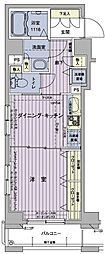メインステージ浅草 1DKの間取図画像