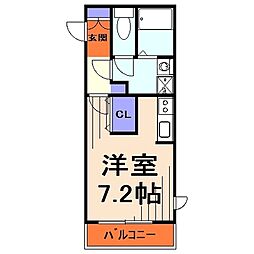 マナーハウス.T. 1Kの間取図画像