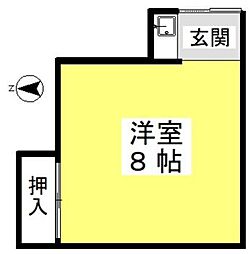 みのり荘 ワンルームの間取図画像