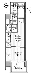 台東区元浅草4丁目マンション 1DKの間取図画像