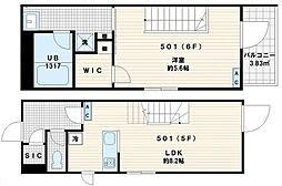 フレア代々木 5階1LDKの間取り