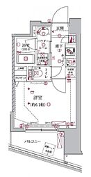クレイシア大井町 3階1Kの間取り