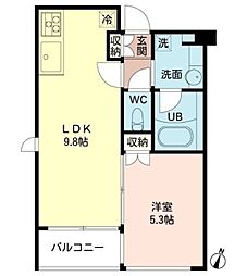GREENMAISON槇 1LDKの間取図画像