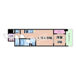 リビオメゾン新大阪 1LDKの間取図画像