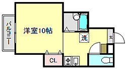 リヴィエラ二葉町 ワンルームの間取図画像