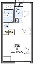 レオパレスヴィラインゼル 1Kの間取図画像