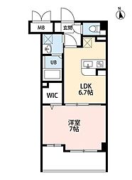 石塚ハイム 1LDKの間取図画像