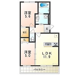 D-roomセピアコート鳳 2階