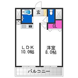 モンテベルデ北田辺 2階