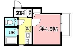 フェイス東三田 1Kの間取図画像