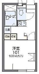 レオパレスアミティエ 1Kの間取図画像
