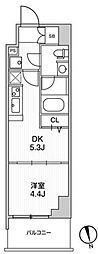 リテラス南千住サウス 1DKの間取図画像