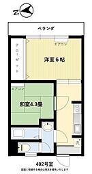 トナミビル 2Kの間取図画像