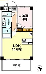 ジ・エレガンス城山 1LDKの間取図画像