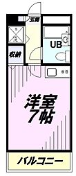 BelAirGarden10 ワンルームの間取図画像