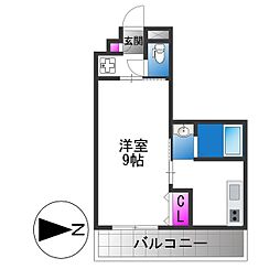 エクレール上小阪 1Kの間取図画像
