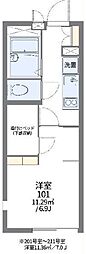 レオパレスシルバ・コート 1Kの間取図画像