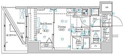 ラフィスタ北綾瀬 1DKの間取図画像