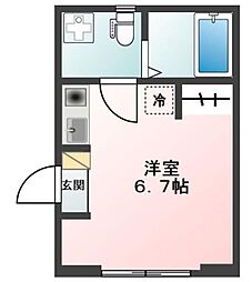 Glanz千石II 1階ワンルームの間取り