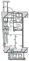 ARTESSIMOLINKDISERA ワンルームの間取図画像
