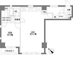 カスタリアお茶の水 1LDKの間取図画像