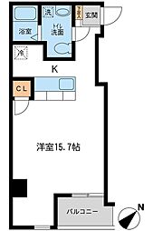 JMF-Residence新横浜 ワンルームの間取図画像