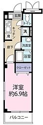 サンリット丸山 1Kの間取図画像