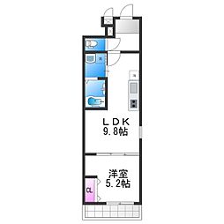 CHARME PARKSIDE I 1LDKの間取図画像