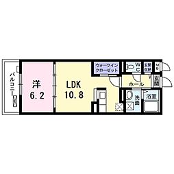 ラヴィータ 1LDKの間取図画像