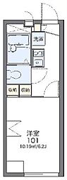 レオパレスロワール130 1Kの間取図画像
