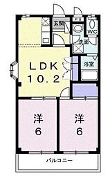 アヴニールNo.2 2LDKの間取図画像