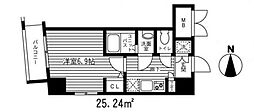シャローム南小岩 1Kの間取図画像