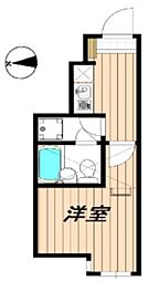 BETERRACE赤羽 1Kの間取図画像