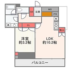 Brillia Tower 池袋 West 2階1LDKの間取り