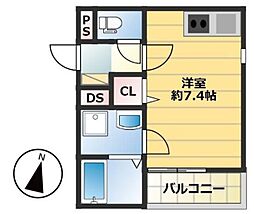 仮称)西区今宿東2丁目A棟 ワンルームの間取図画像