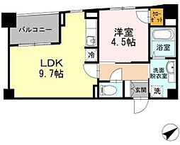 ポルトドゥヴァンドーム 1LDKの間取図画像