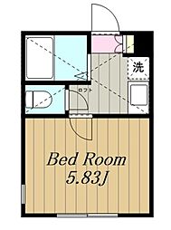 フェリーチェ橋本 1階1Kの間取り