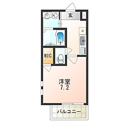 フジパレス出屋敷5番館 1Kの間取図画像