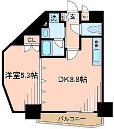レックス神宮外苑 1LDKの間取図画像