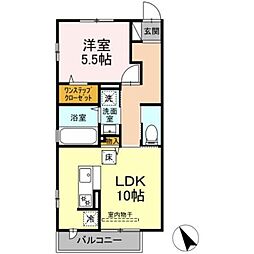 GRANDSOLEILC 1LDKの間取図画像