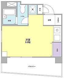 セントル四ッ谷 4階ワンルームの間取り