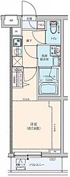 ロアール板橋桜川 1Kの間取図画像