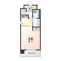 エルベコート豊中服部 1Kの間取図画像