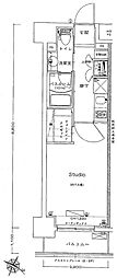 ライオンズクオーレ東京三ノ輪シティゲート 1Kの間取図画像