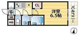 CionKOBEBayside 1Kの間取図画像