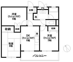 須賀第一ハイツ 3DKの間取図画像